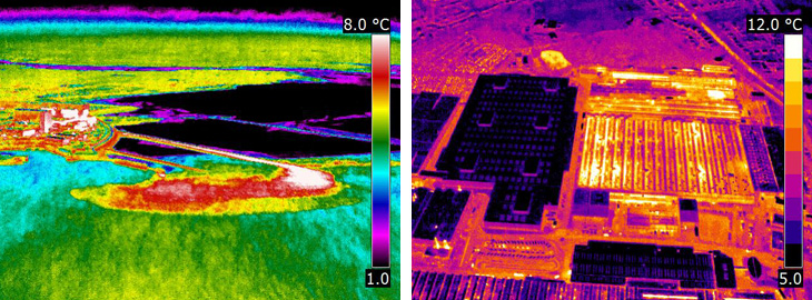 Aerial shop thermal imaging